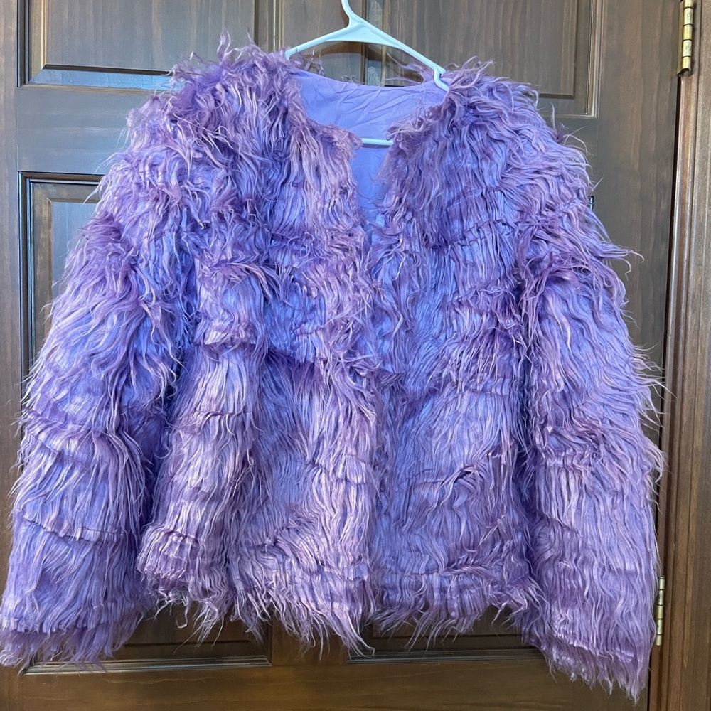 Lavender Faux Fur Jacket Last One